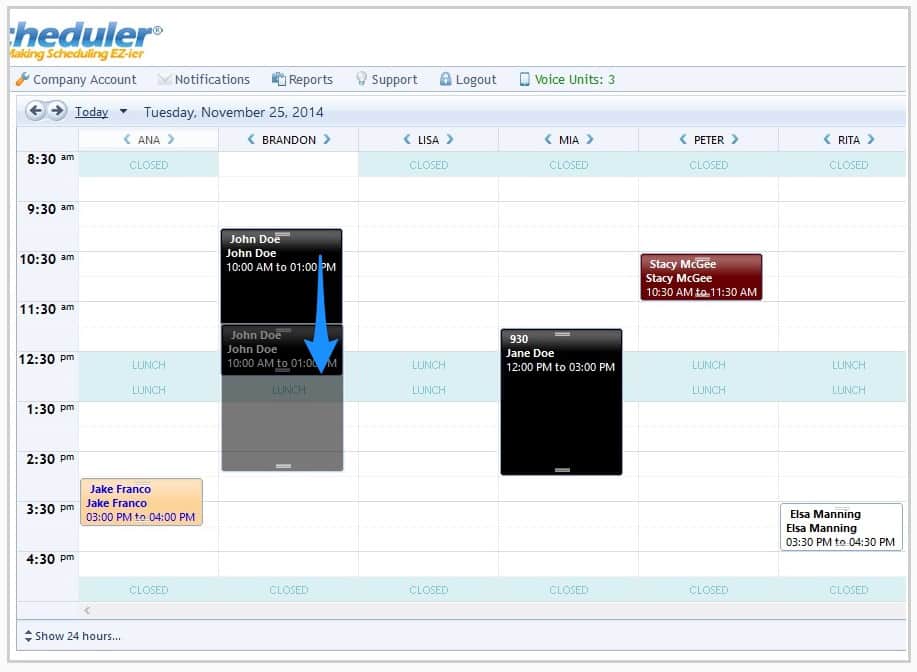 arrastrar y soltar citas